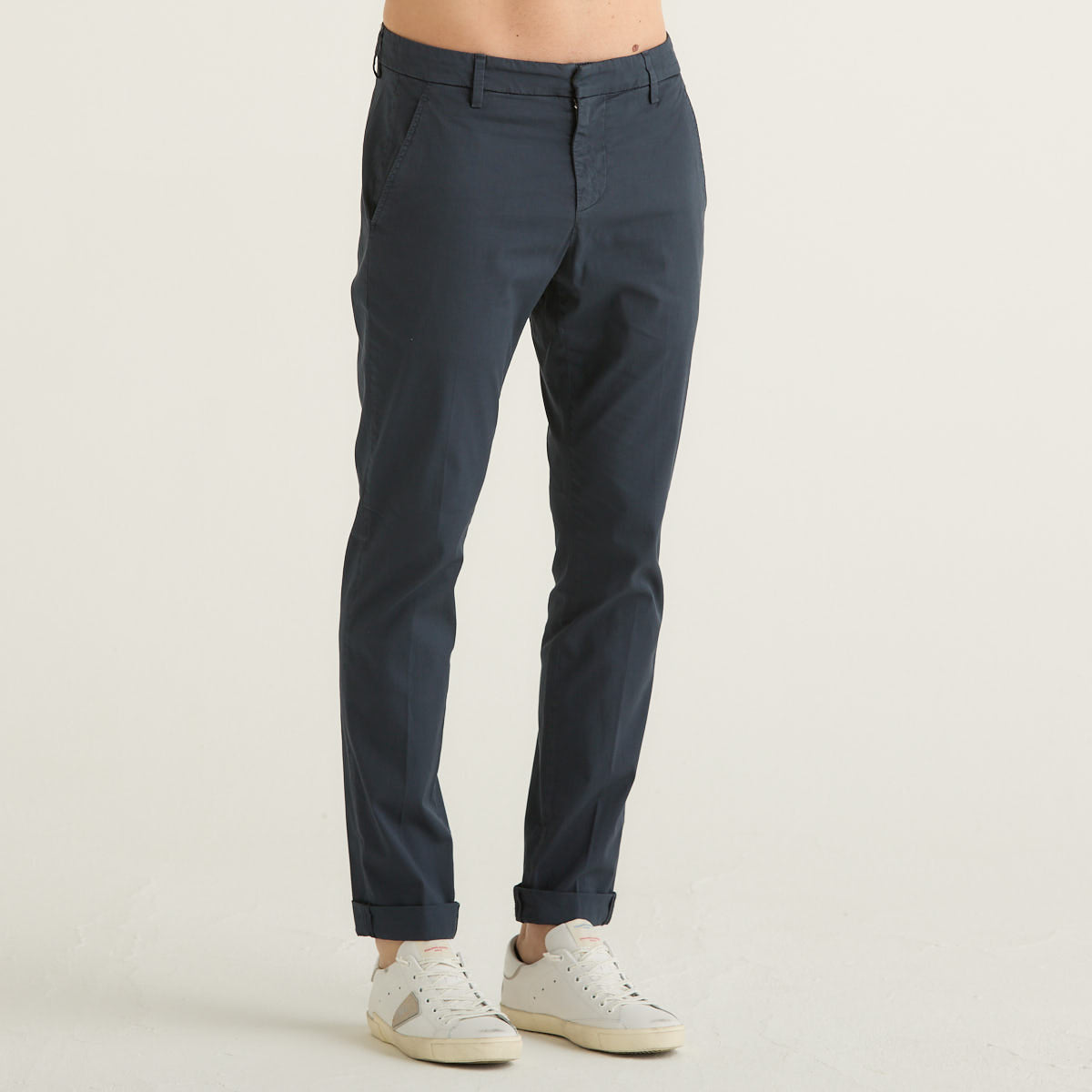 DonDup pantalone Gaubert in tessuto blu