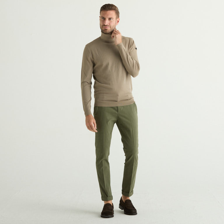 Dondup pantalone chino gaubert in tessuto verde