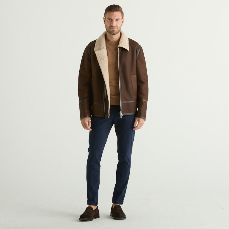 Dondup pantalone chino gaubert in tessuto blu