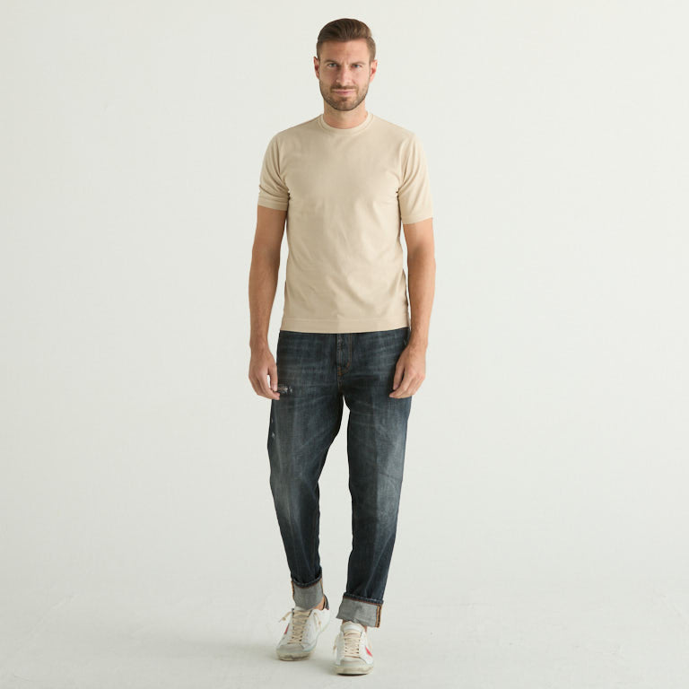 Dondup jeans paco con abrasioni denim scuro