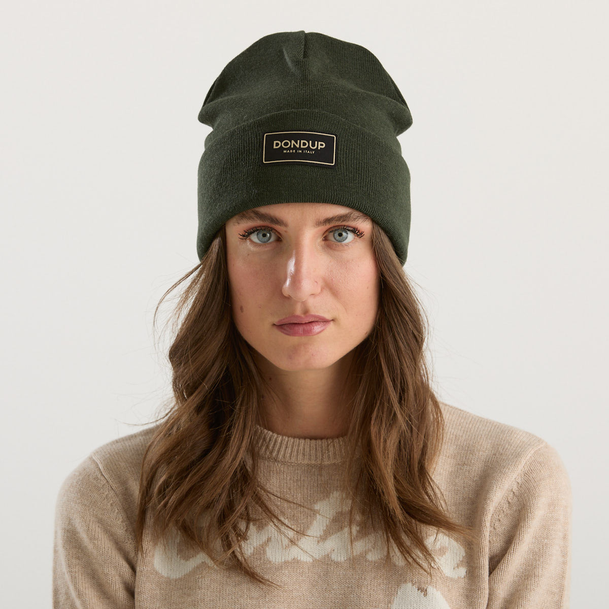 Dondup berretto logato verde