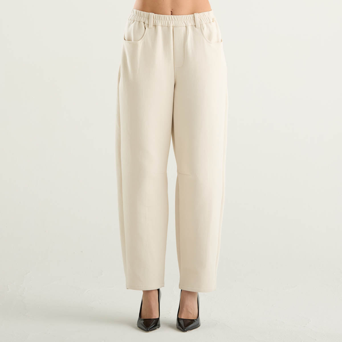 Philia Loft pantalone in punto milano panna