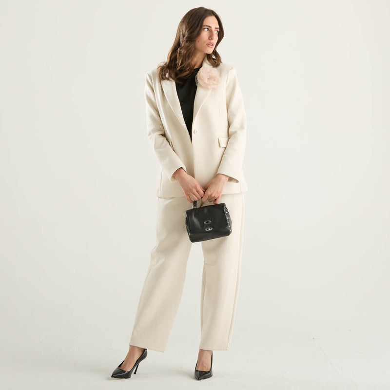 Philia Loft pantalone in punto milano panna
