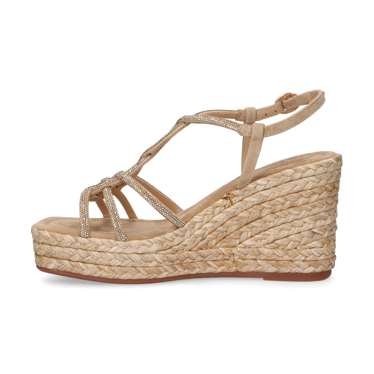 Alma En Pena sandalo zeppa alta beige