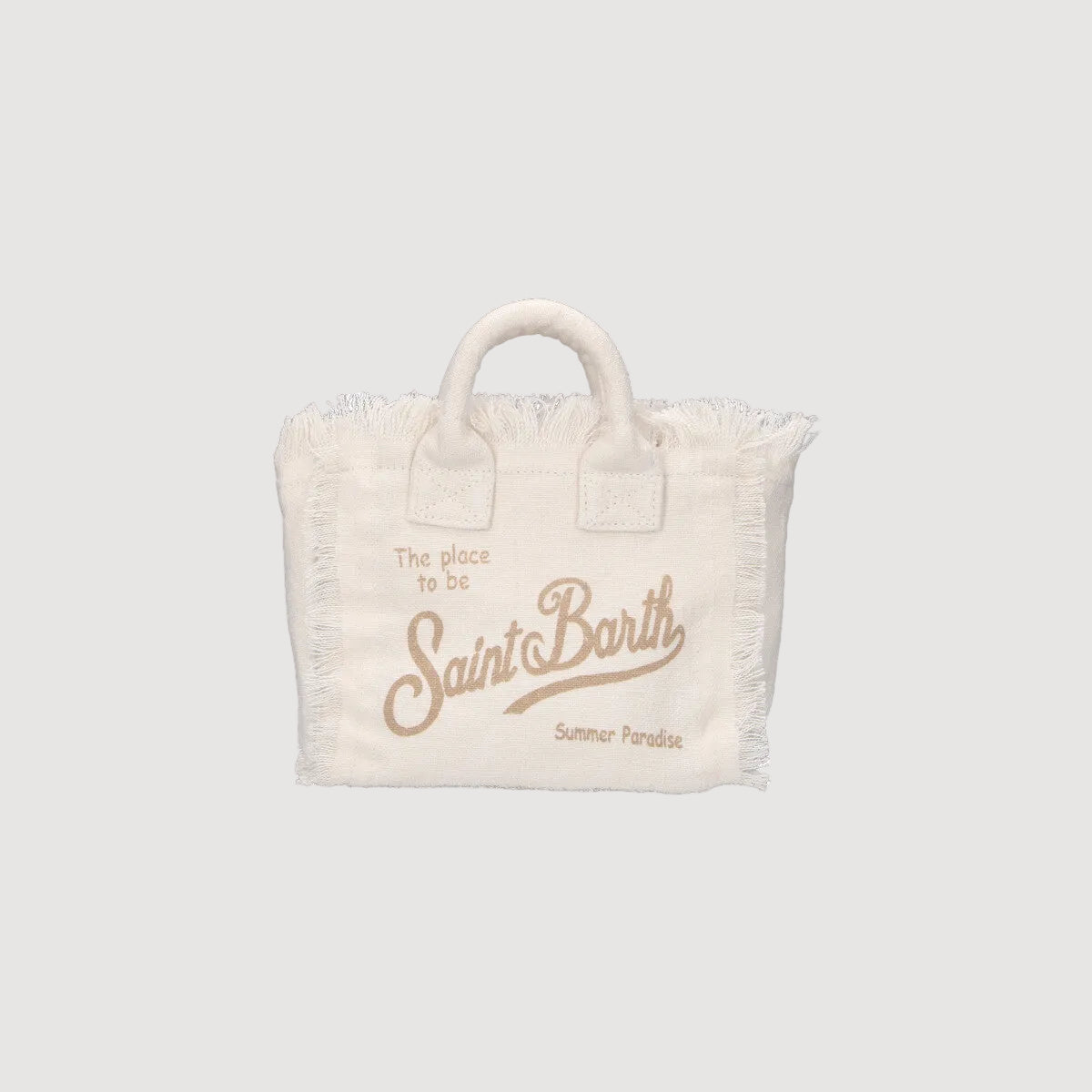 Mc2 Saint Barth borsa vanity mini linen bianco
