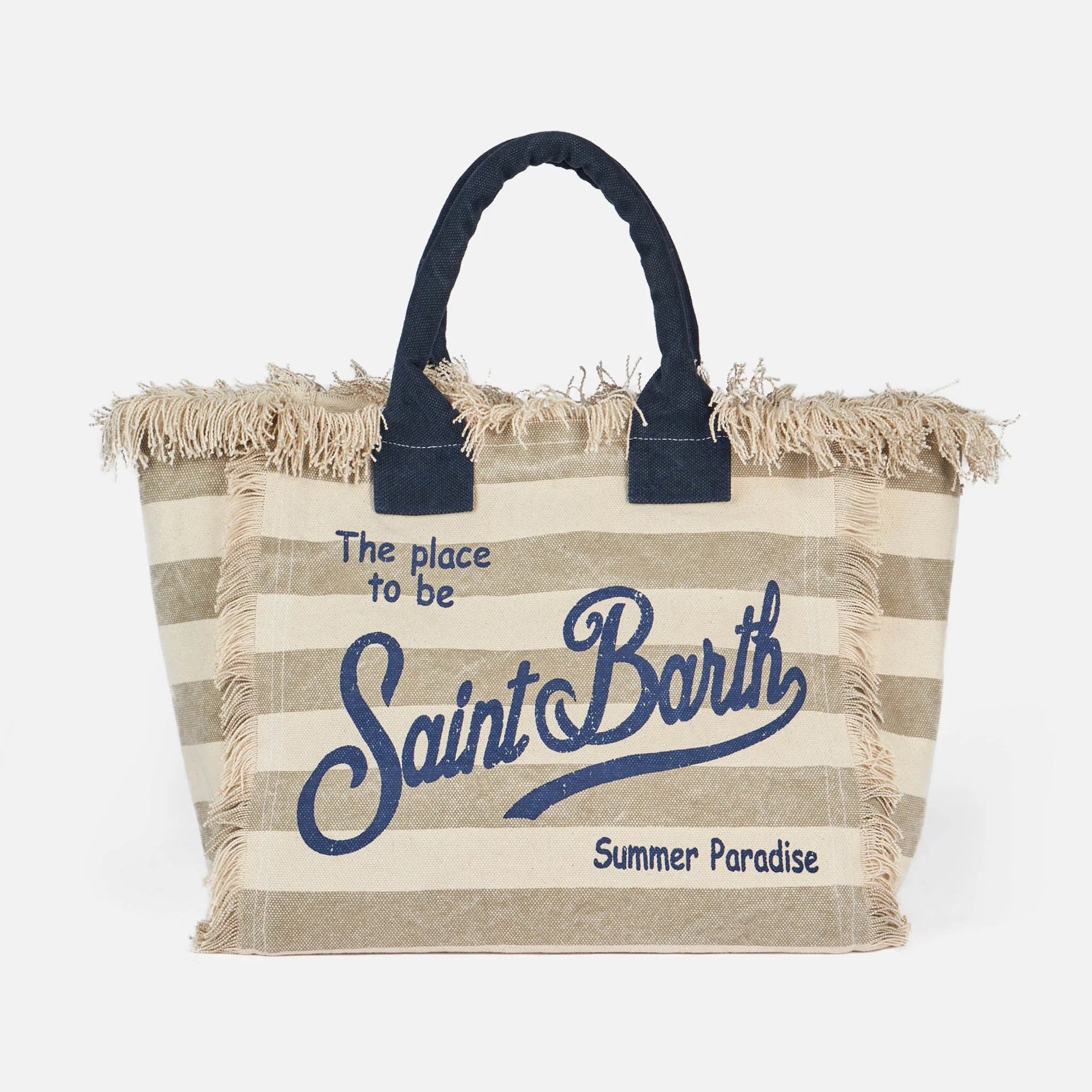 Mc2 Saint Barth borsa Vanity stripes beige