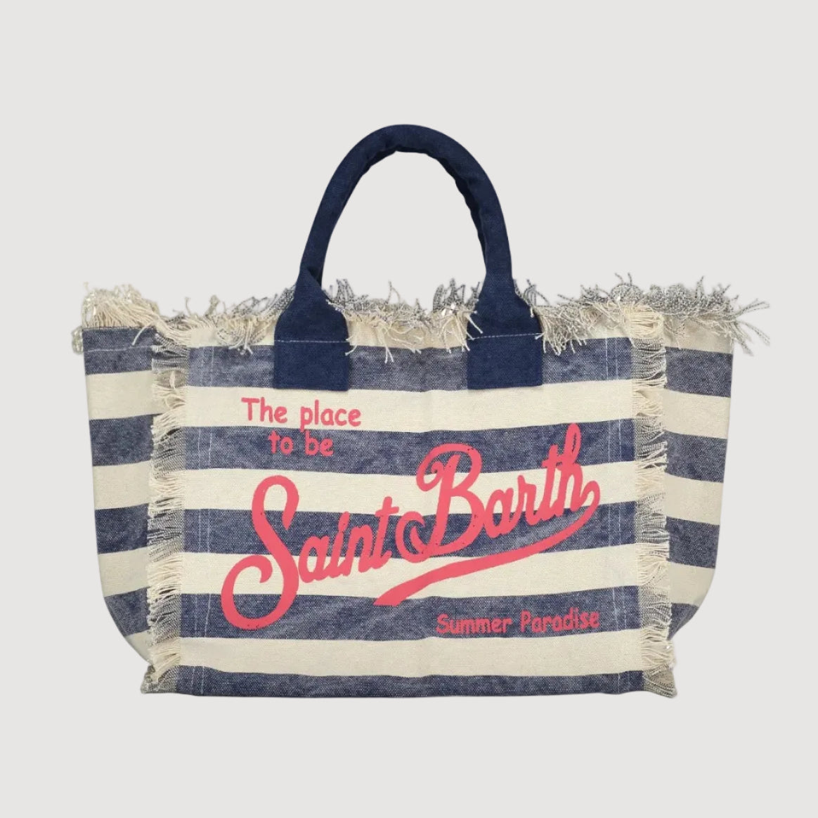 Mc2 Saint Barth borsa Vanity stripes blu