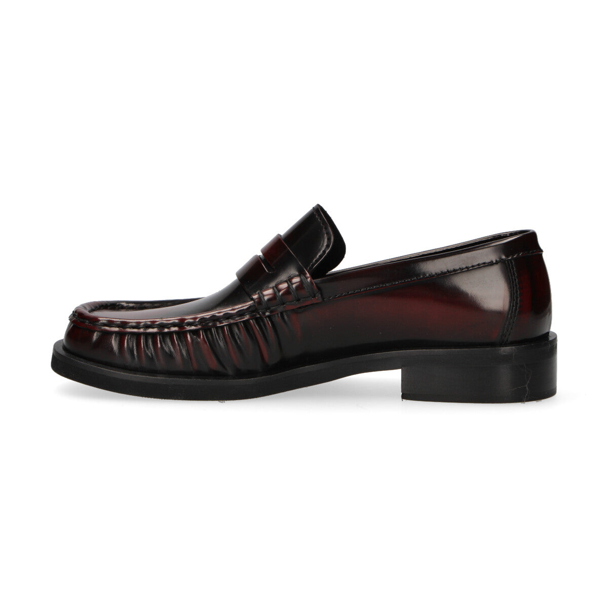 Poeve mocassino pelle lucida bordeaux