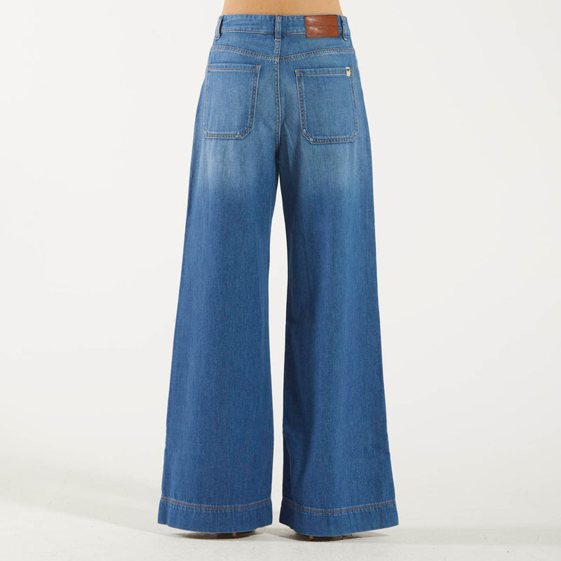 Weekend Max Mara jeans flare in morbido cotone