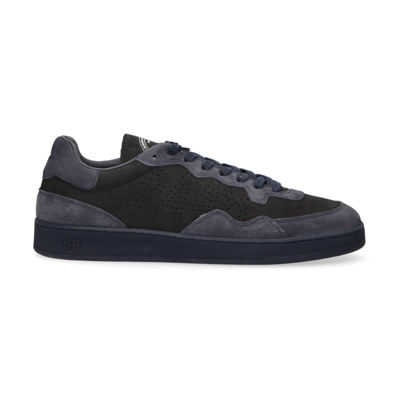 P448 sneaker Vert in camoscio blu