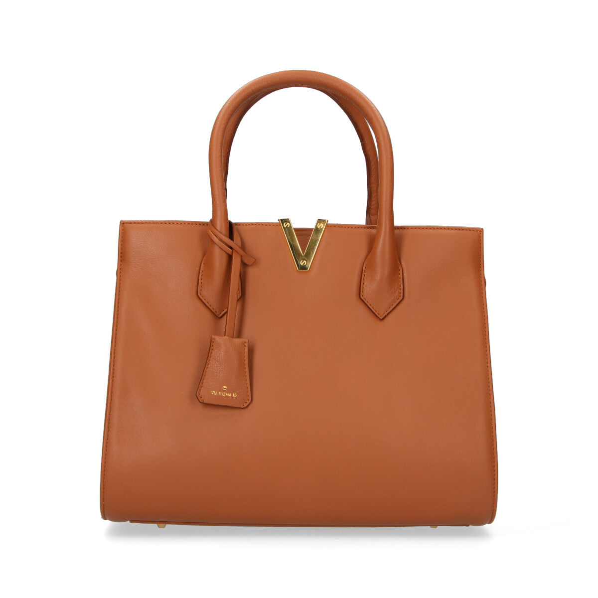 Via Roma 15 borsa a mano in pelle cuoio
