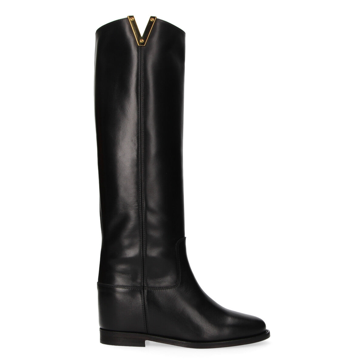 Via Roma 15 stivale v oro pelle nera