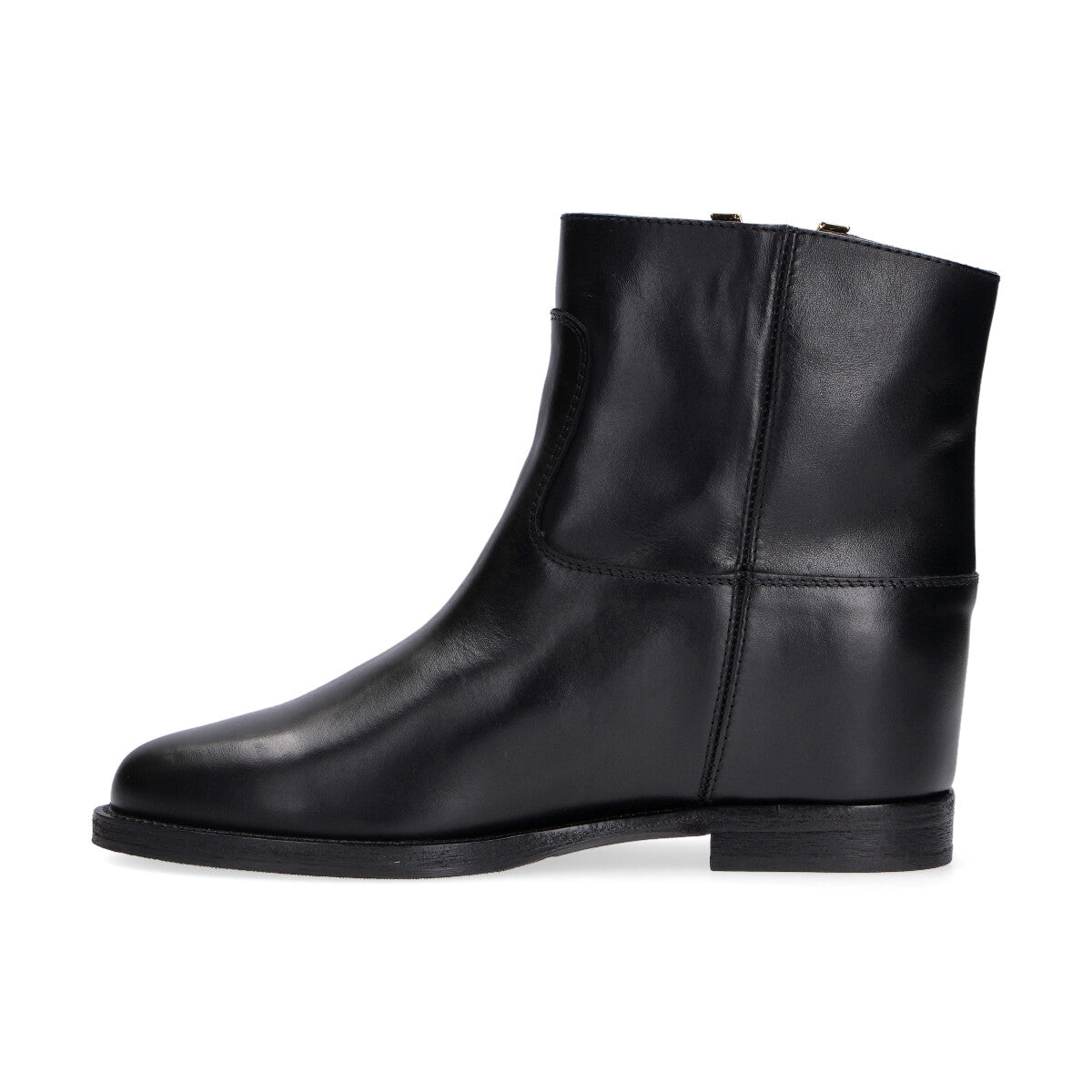 Via roma 15 tronchetto V oro pelle nera