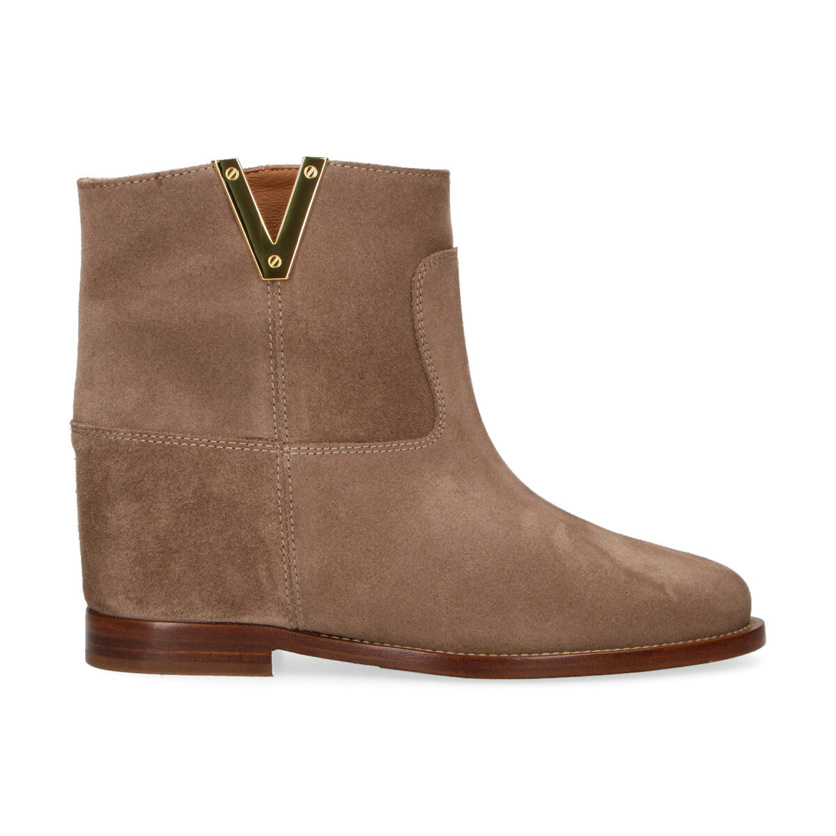 Via Roma 15 tronchetto V dorata camoscio tortora