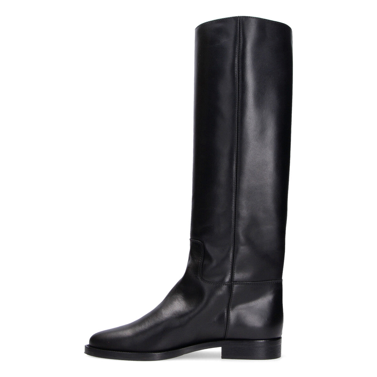 Via Roma 15 stivale no alzatacco V oro pelle nera