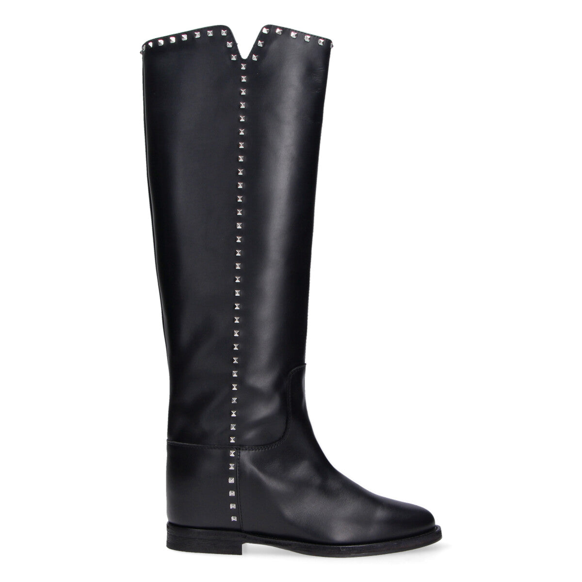 Via Roma 15 stivale borchie pelle nera
