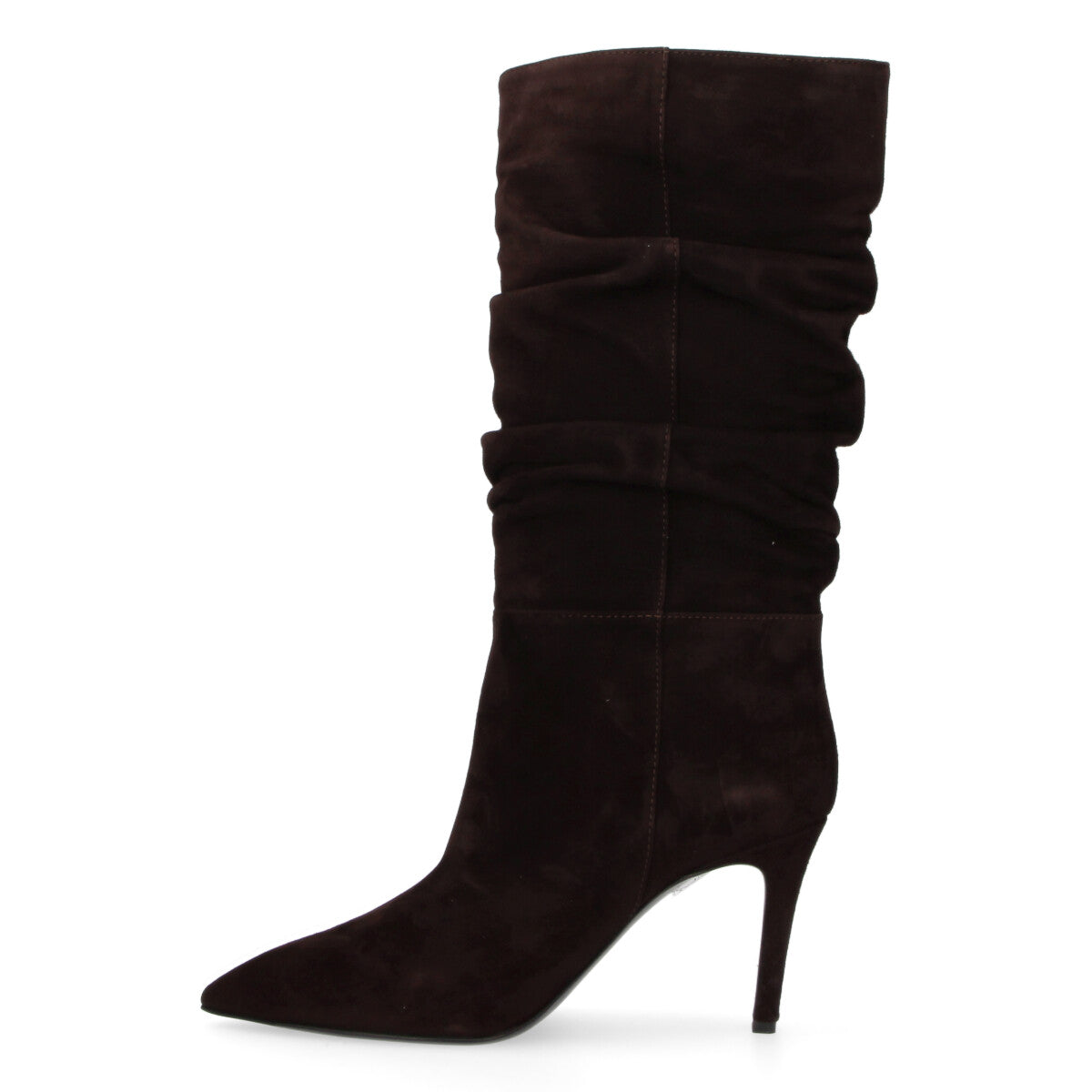 Via Roma 15 stivale con tacco in camoscio tdm