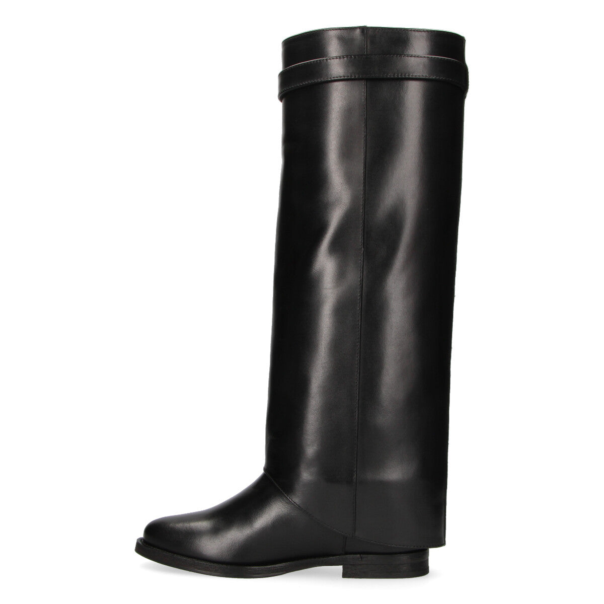 Via Roma 15 stivale rovesciato lucchetto pelle ner