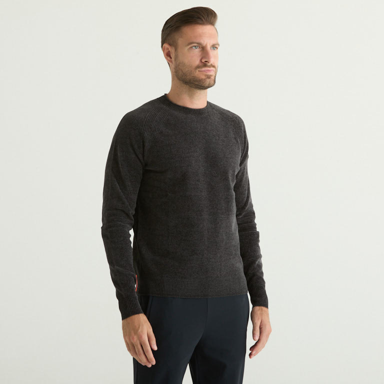 RRD maglione girocollo velluto antracite