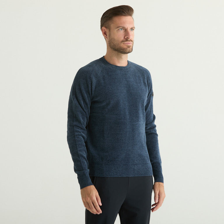 RRD maglione girocollo velluto blu