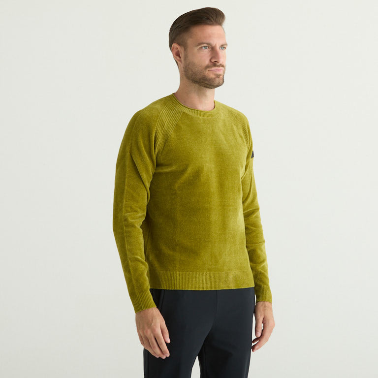 RRD maglione girocollo velluto senape