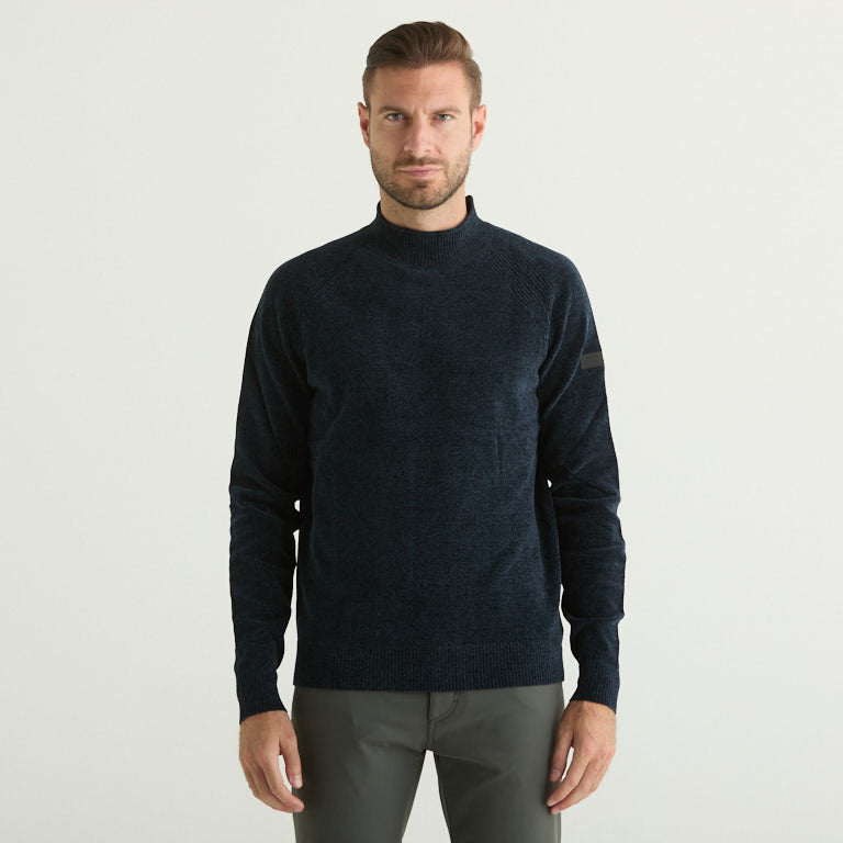 RRD maglione volcano in velluto blu