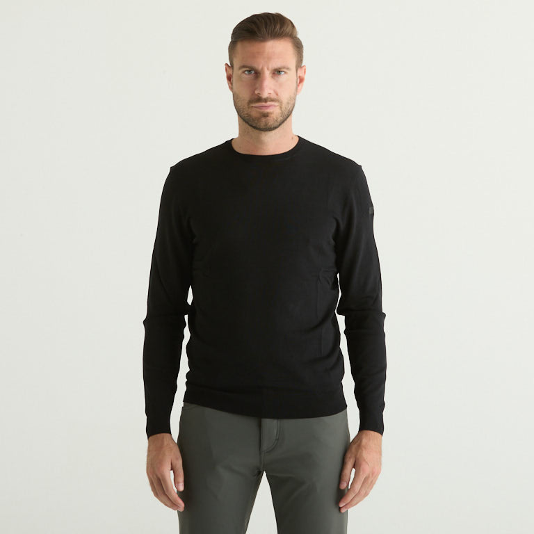 RRD maglione girocollo in tessuto tecnico nero