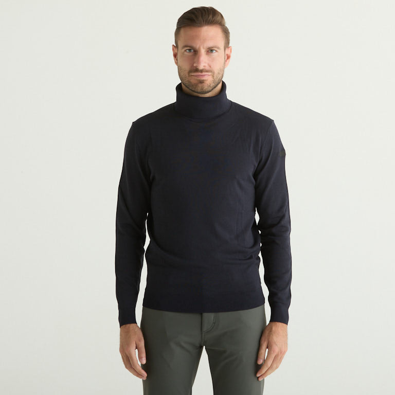 RRD dolcevita in tessuto tecnico blu