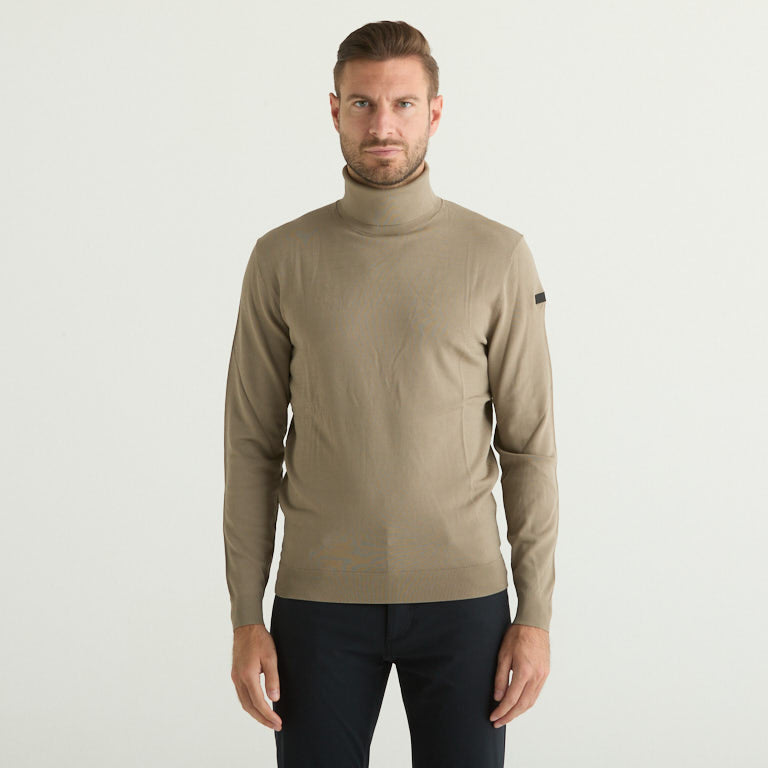 RRD dolcevita in tessuto tecnico tortora