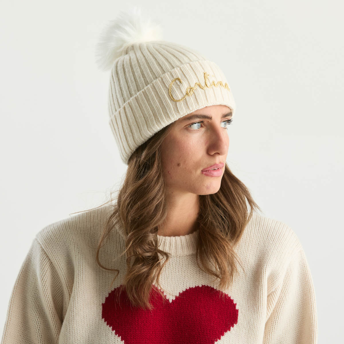 Mc2 Saint Barth berretto cortina panna