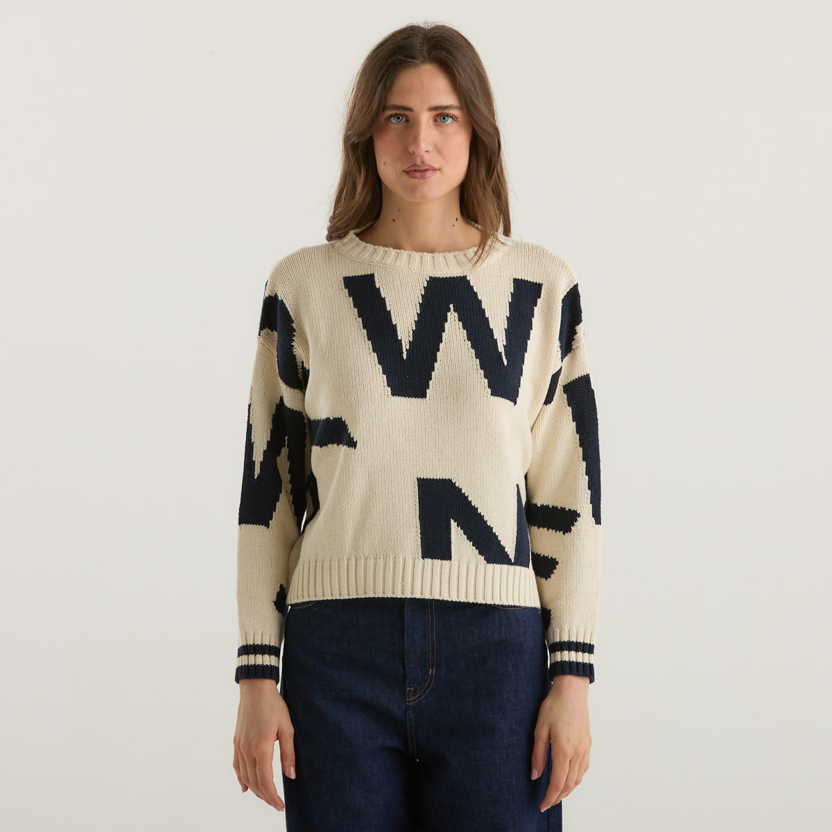 MaxMara maglia girocollo fantasia blu