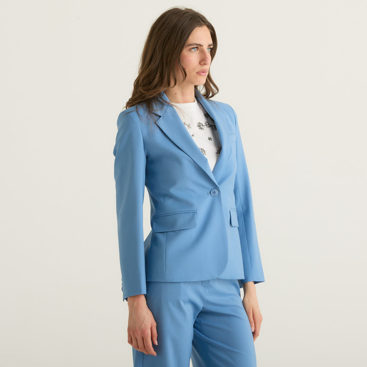MaxMara blazer monopetto azzurro