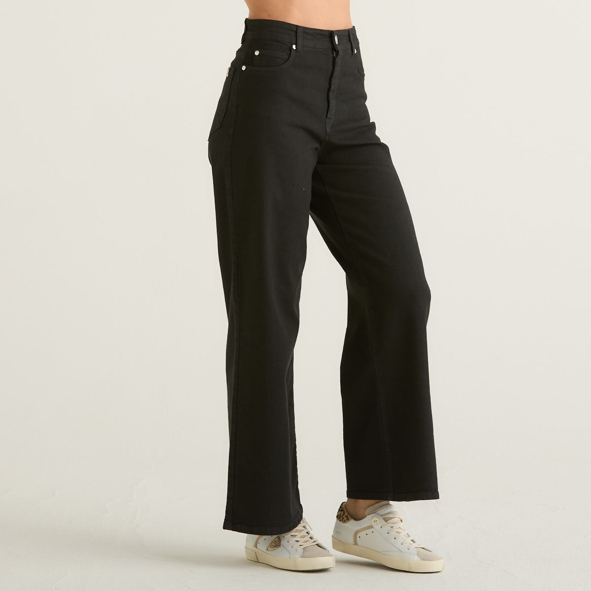 MaxMara pantalone wide leg nero