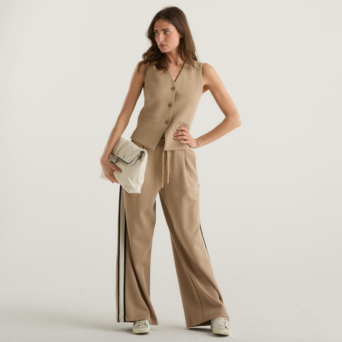 MaxMara pantaloni ampi beige
