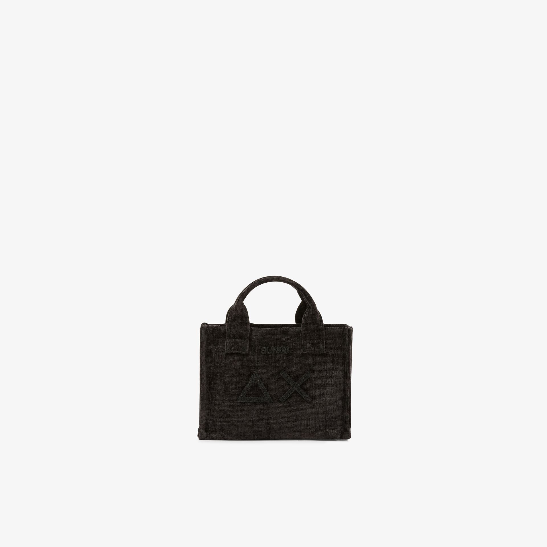 Sun68 Mini shopping bag Cali in velluto nero