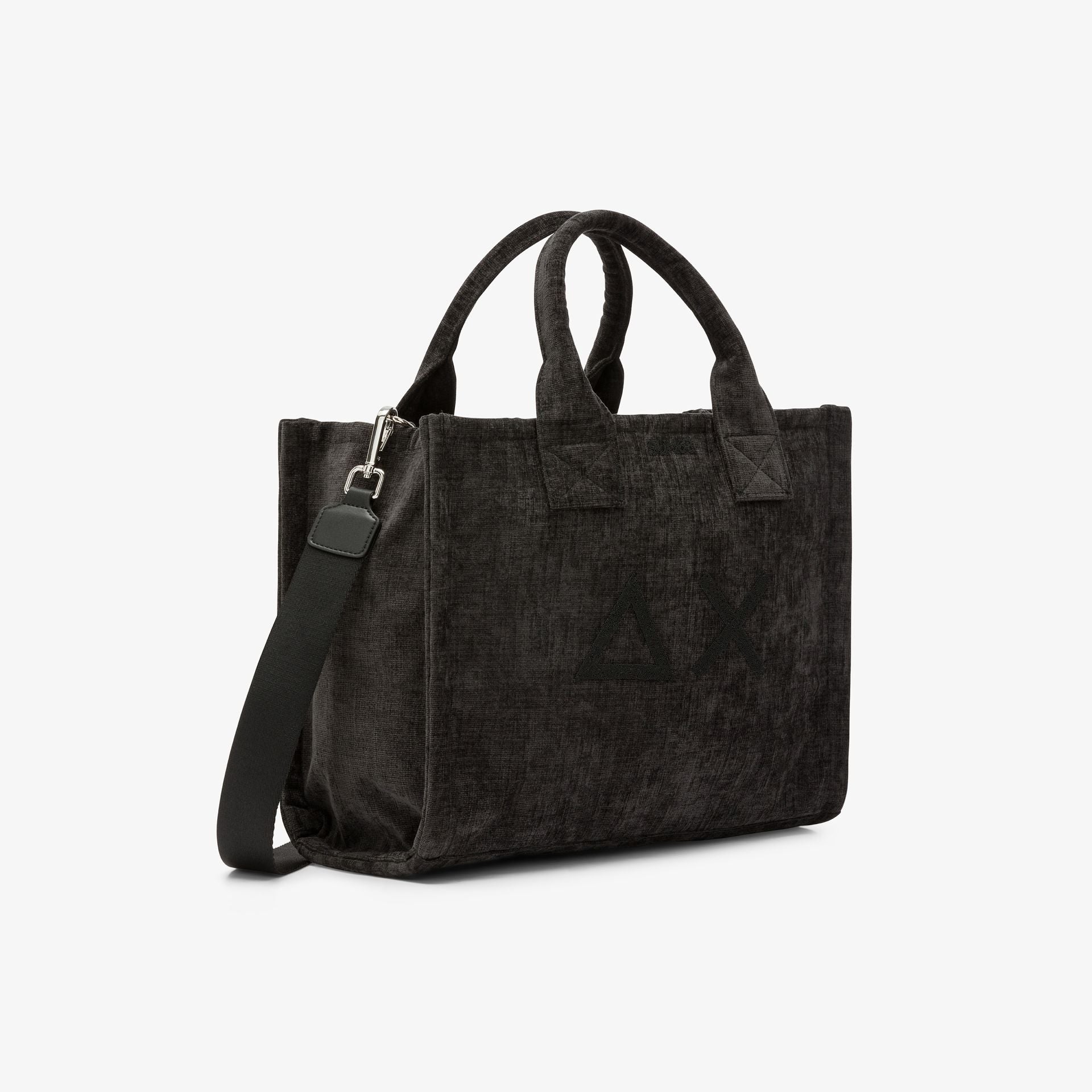 Sun68 Shopping bag midi Cali in velluto nero