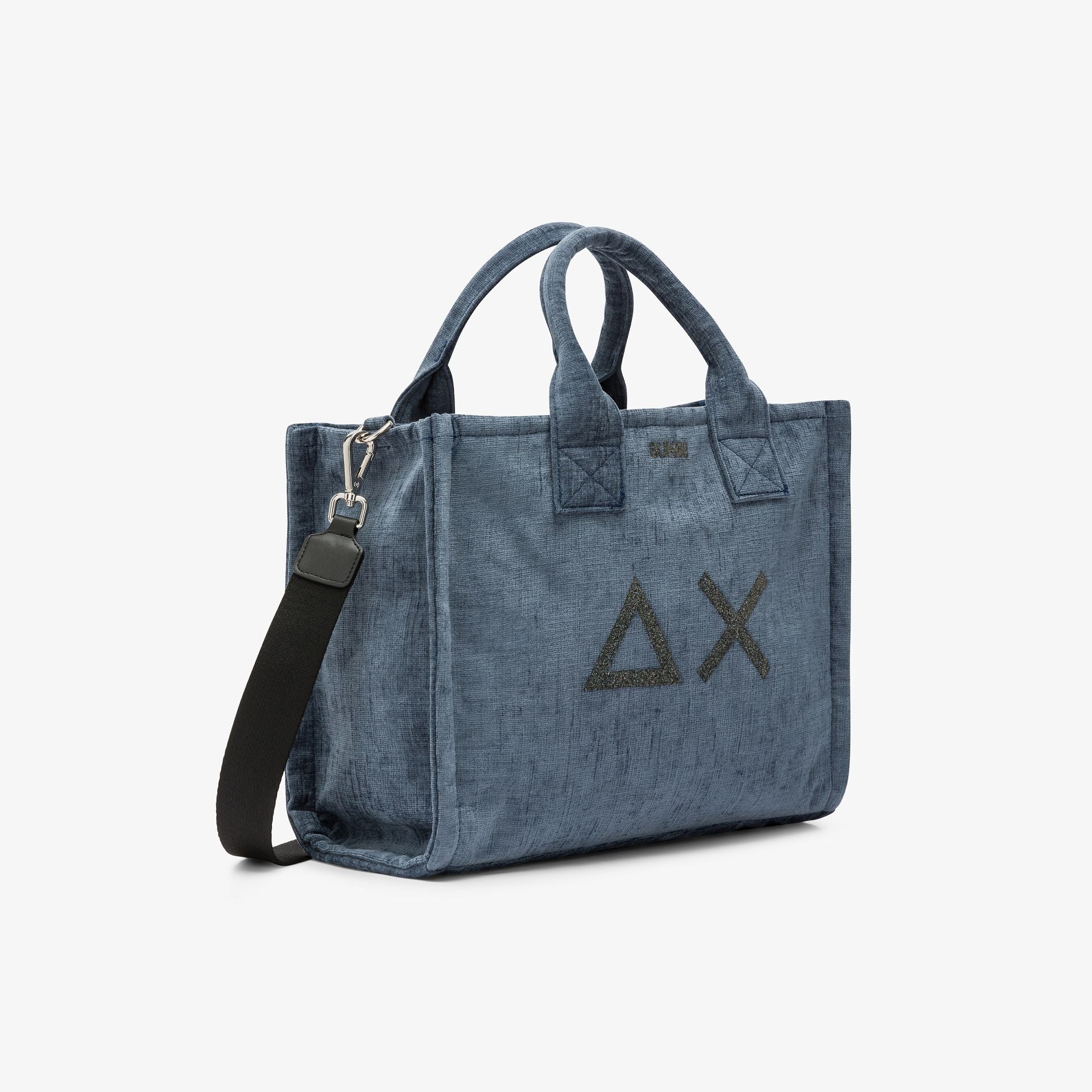 Sun68 Shopping bag midi Cali in velluto avio