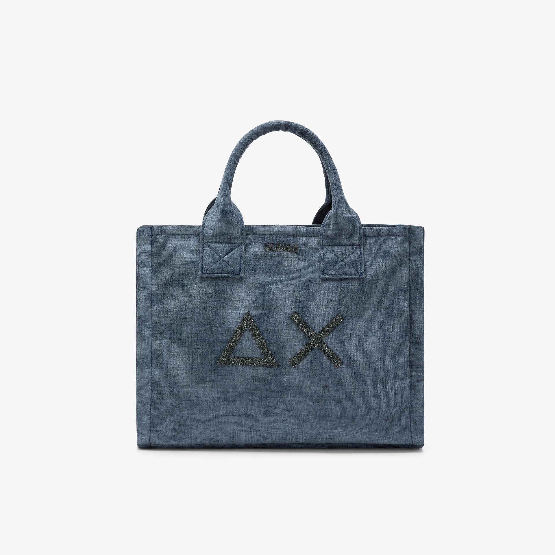 Sun68 Shopping bag midi Cali in velluto avio