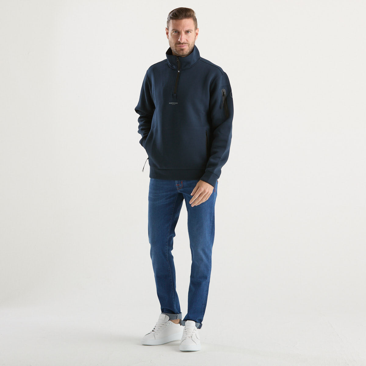 Murphy&Nye felpa in tessuto tecnico blu