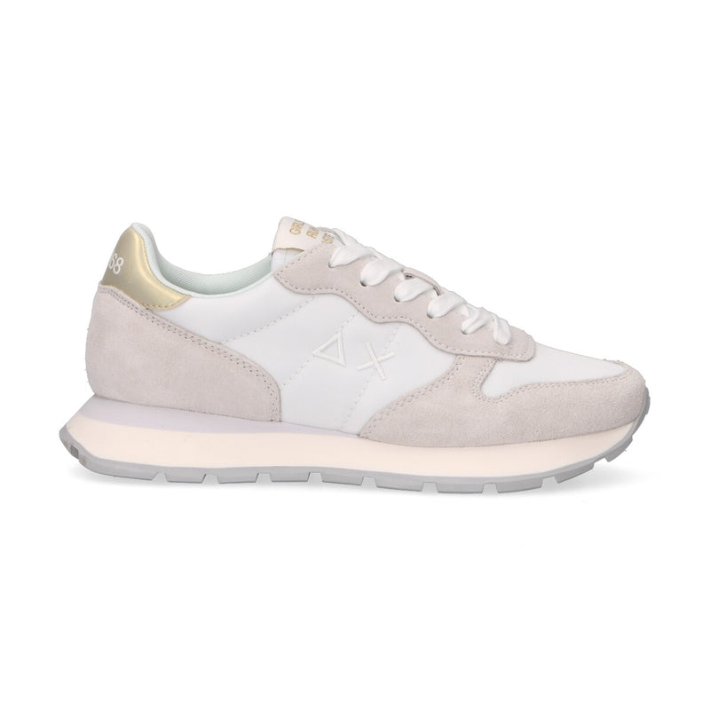 Sun68 sneaker Ally Gold Silver nylon bianca