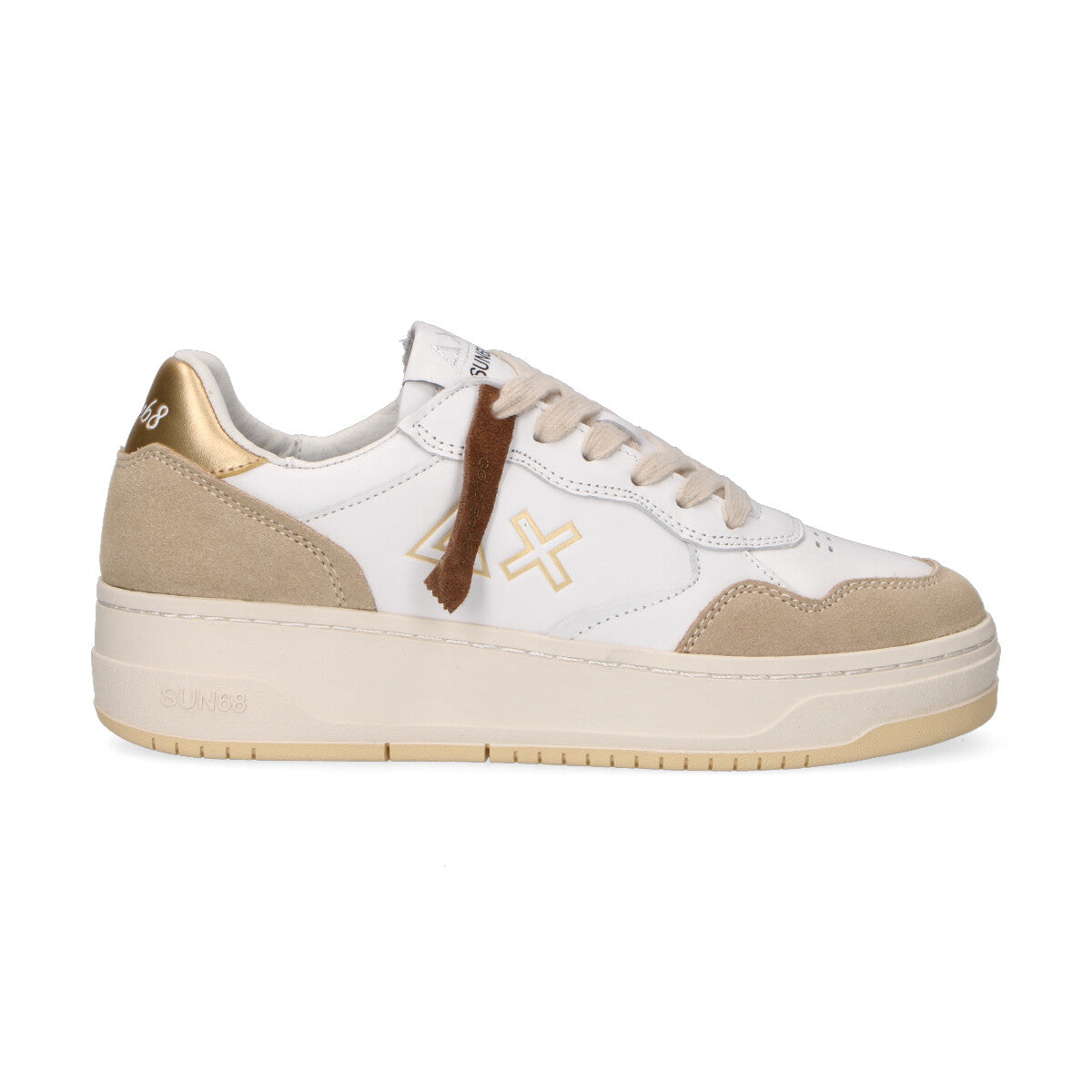 Sun68 sneakers uomo Big Basket bianco marrone main image 1