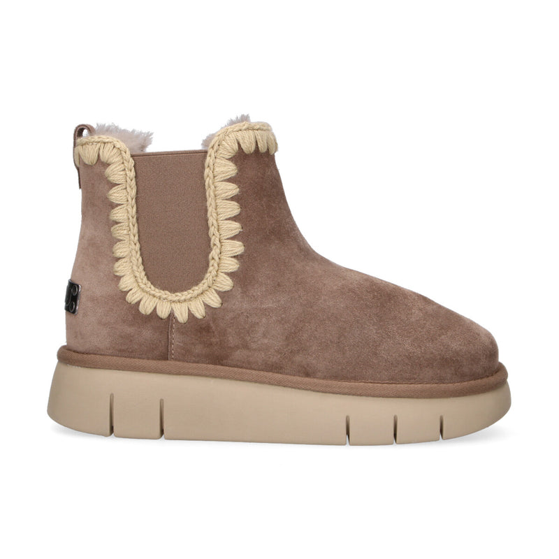 Mou boot Bounce Chelsea in suede tortora