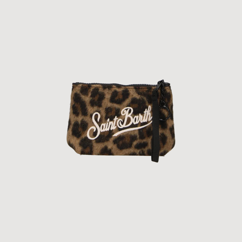 Mc2 Saint Barth pochette Aline Mini Felt dark leopard