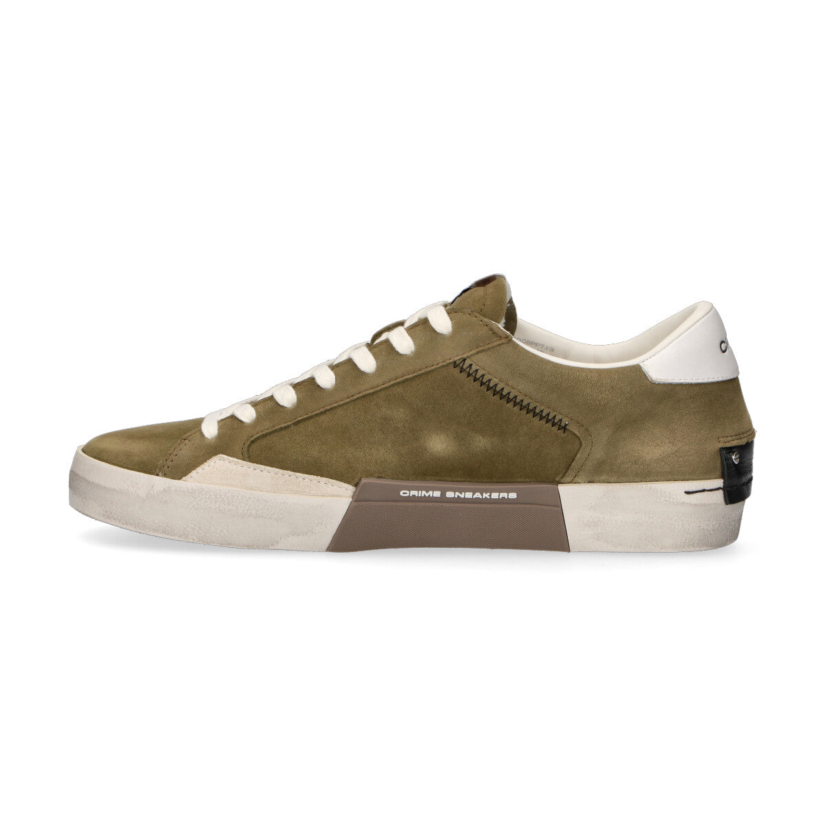 Crime London sneaker Distressed in camoscio verde