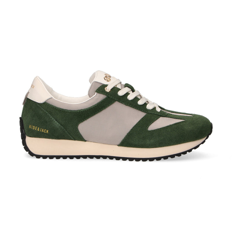 Hide & Jack sneaker Roma in camoscio verde