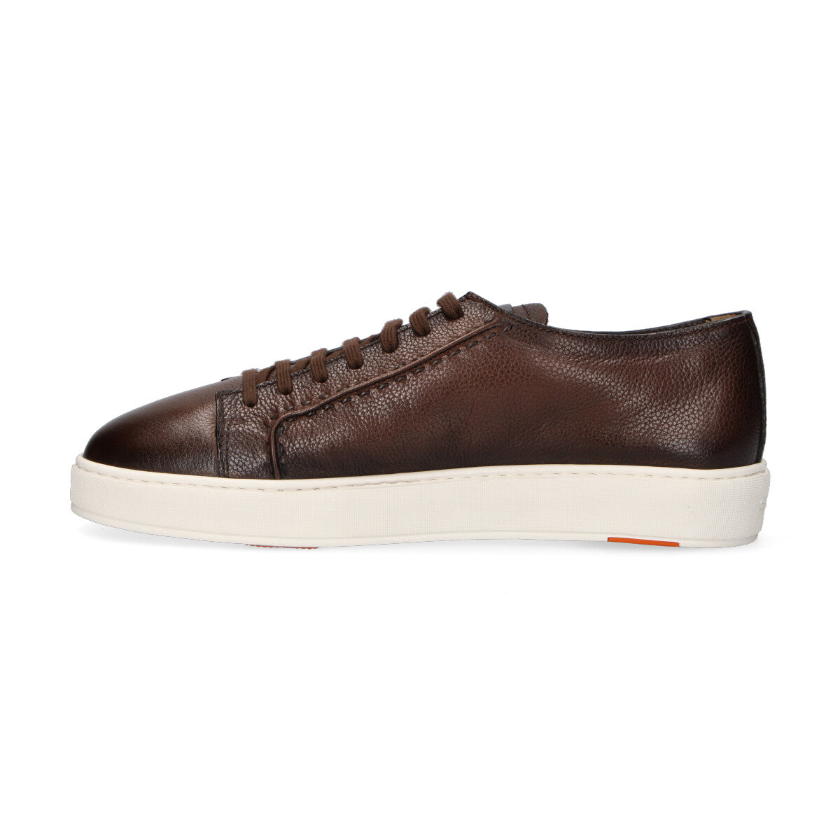 Santoni sneaker in pelle martellata testa di moro