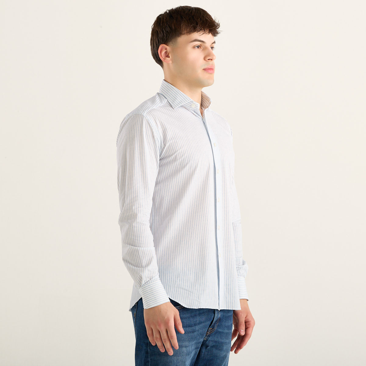 Xacus camicia active a righe bianca e azzurra