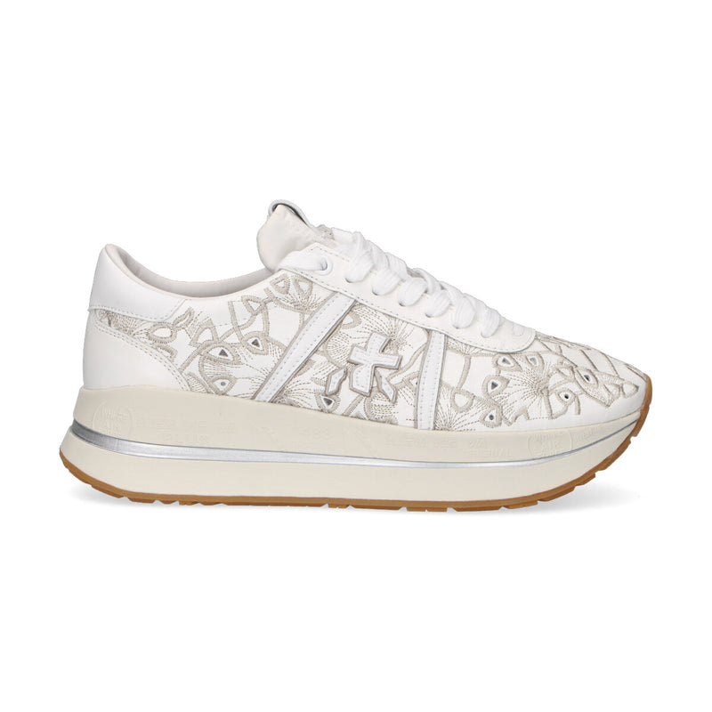 Premiata sneaker Bethcoin in pelle bianca