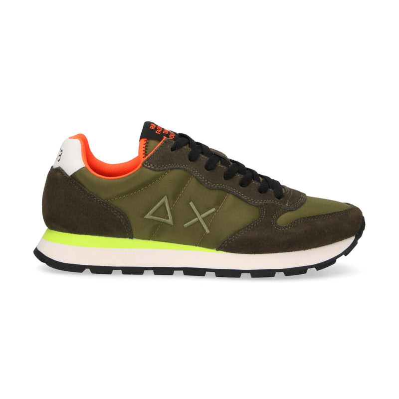 Sun68 sneaker Tom Fluo in camoscio e nylon verde