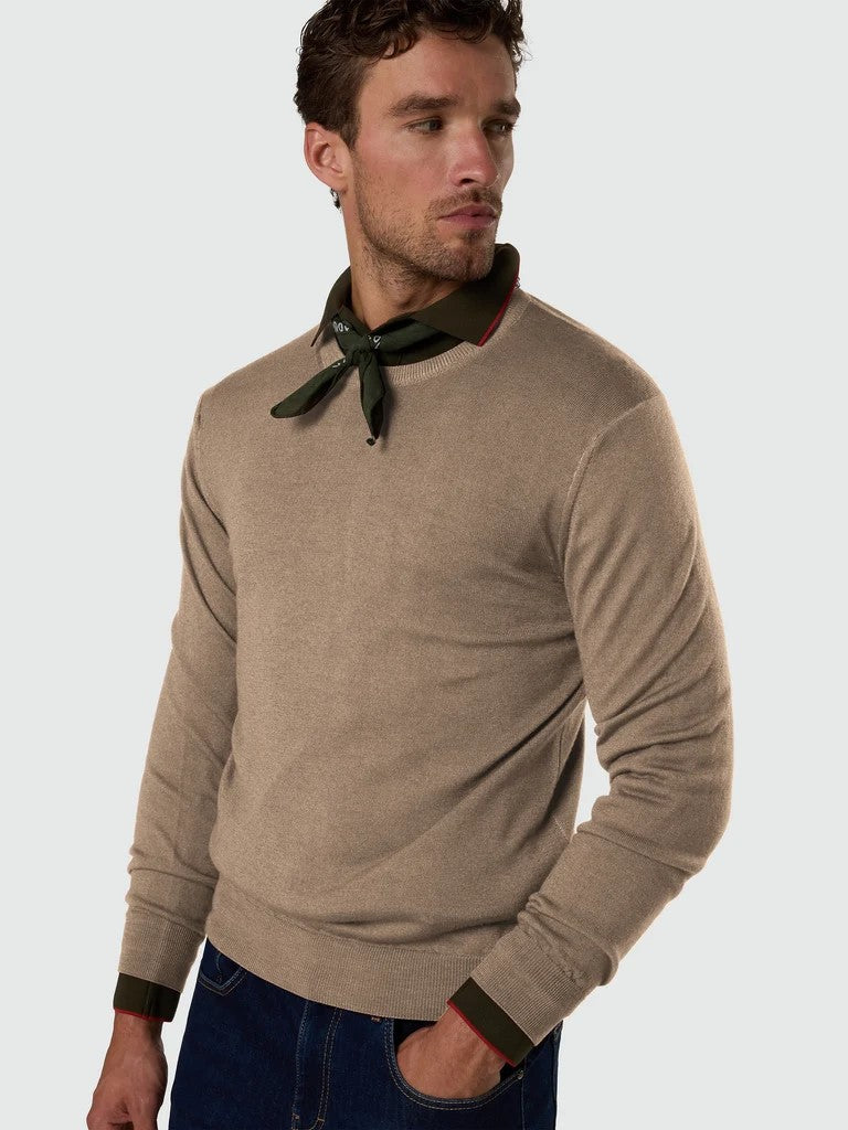 North Sails maglione in lana merino lavata chino beige
